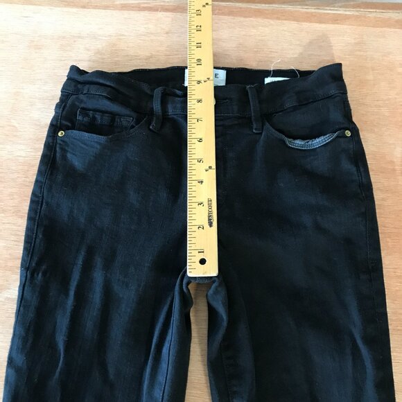 Frame Le Skinny De Jeanne Jeans Women 27 Black Mid Rise Stretch Preppy Sculpting - Picture 9 of 14